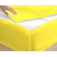 thumbnail image 5 of DNG Creations Zipper Fitted Sheet 15 Inch Deep Pocket ( Includes - 2 Sheet has Zipper & 1 Fitted Sheet Base ) - California King (72x84) Size 100% Egyptian Cotton ( Solid Yellow Colour ), 5 of 9