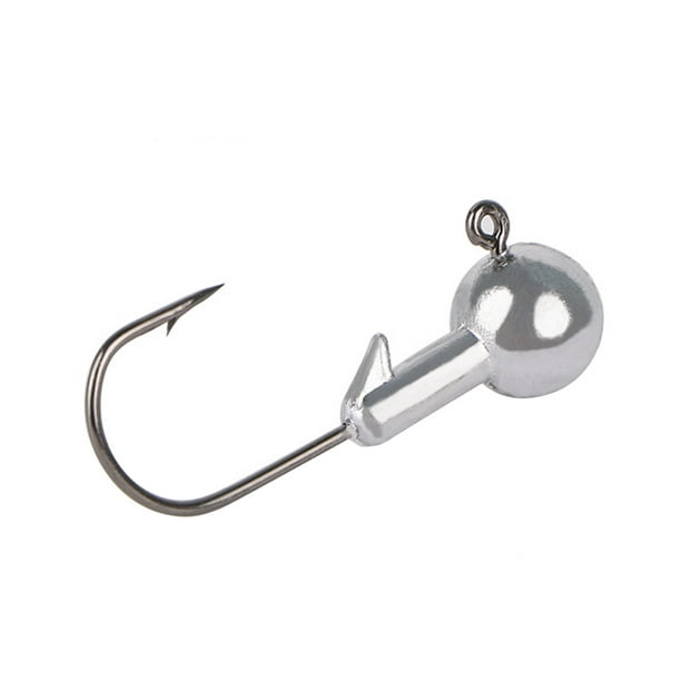 Labymos 50Pcs Fishhooks Fishing Hooks Round Jig Hook 1/2/3/3.5/4/5