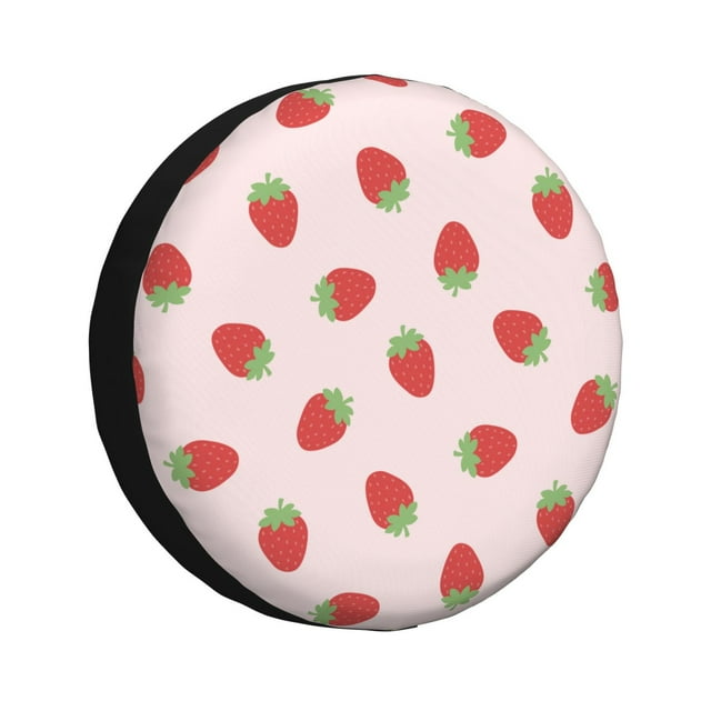 Balery Strawberry Cubiertas para Neumáticos - Protector Resistente para Neumáticos de Camioneta, SUV, Remolque, Camper y RV-17 inch