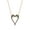 Sterling Silver |Champagne Diamond, variant on Cali Trove Open Heart Necklace with 1/6 Ct Natural Champagne Diamonds | 925 Sterling Silver Heart Necklace