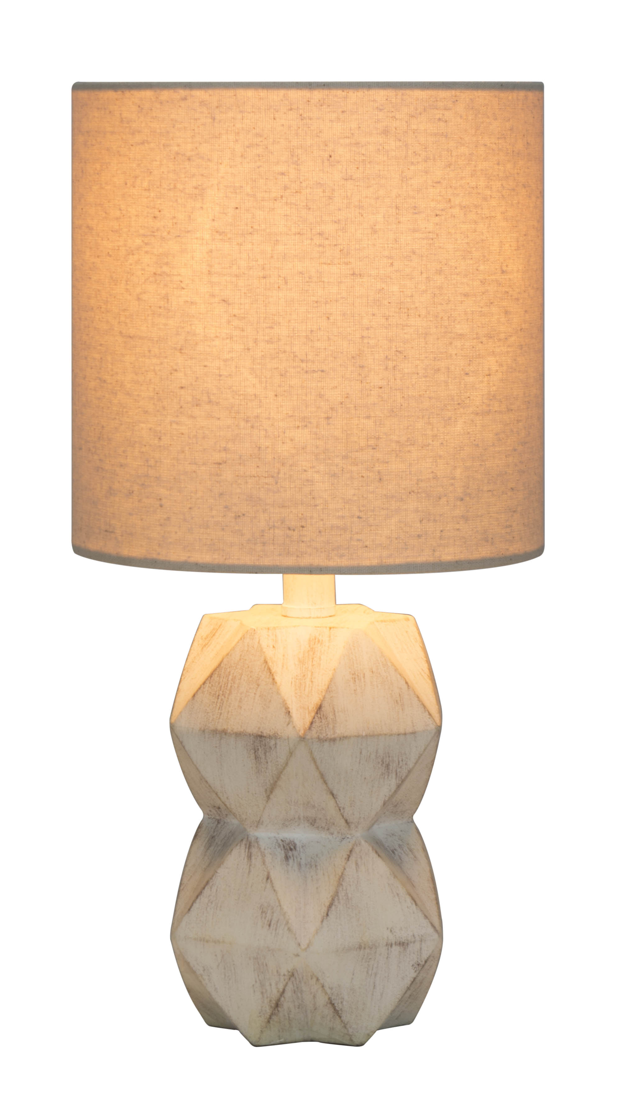 Better Homes & Gardens White Wash Faceted Faux Wood Table Lamp - image 4 of 10