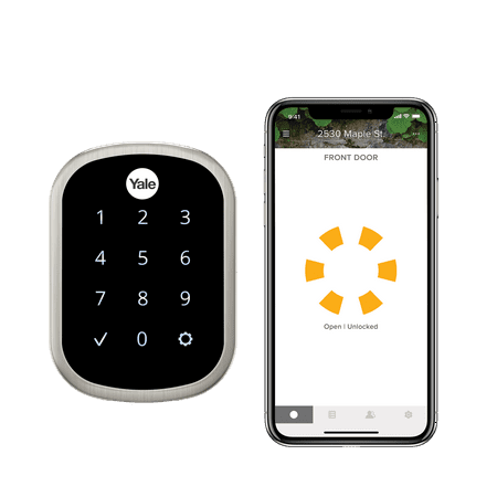Yale - Assure Smart Lock Wi-Fi Replacement Deadbolt with App/Keypad/Key Access - Satin Nickel