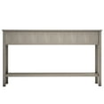 thumbnail image 3 of 60" Accent Console Table, Modern Sofa Table with 2 Different Size Storage Drawers and Bottom Shelf, Long Solid Wood Entryway Table for for Hallway, Living Room, Foyer, Gray Wash, 3 of 9