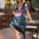 thumbnail image 3 of Easygdp Fantasy Landscape Starry Night para Vestido Transpirable de Mujer, Vestido Suelto de Manga Corta con Pliegues y Bolsillos para el Verano, 3 of 6