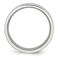 thumbnail image 2 of Auriga Fine Jewelry Stainless Steel Polished with Satin Center 8 mm Grooved Band for Women Size 10.5, 2 of 8