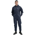 thumbnail image 3 of MSemis Men's Hooded Coverall Overalls Camouflage Work Wear for Workshop Repairman Navy Blue 4XL/190, 3 of 7