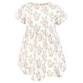 thumbnail image 3 of Hudson Baby Girls Cotton Dresses, Pink Taupe Florals, 0-3 Months, 3 of 4