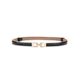 thumbnail image 1 of Cinturones ajustables delgados de cintura alta con hebilla de metal INSPIRE CHIC para mujeres Hebilla cuadrada negra 22"-39"*3/8"(L*W), 1 of 5