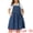 Blue, variant on DARING DIVA Women's Plus Denim Overalls Jumper Jean Midi Dress 1X Blue