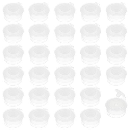60Pcs Press in Bottle Adapter with Lid 16.5mm/0.64inch Inner Diameter Bottles Replacement Caps for Sample Bottles Lotion Bottles Essential Oil Bottles