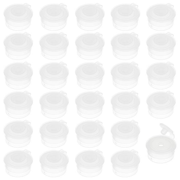 60Pcs Press in Bottle Adapter with Lid 16.5mm/0.64inch Inner Diameter Bottles Replacement Caps for Sample Bottles Lotion Bottles Essential Oil Bottles