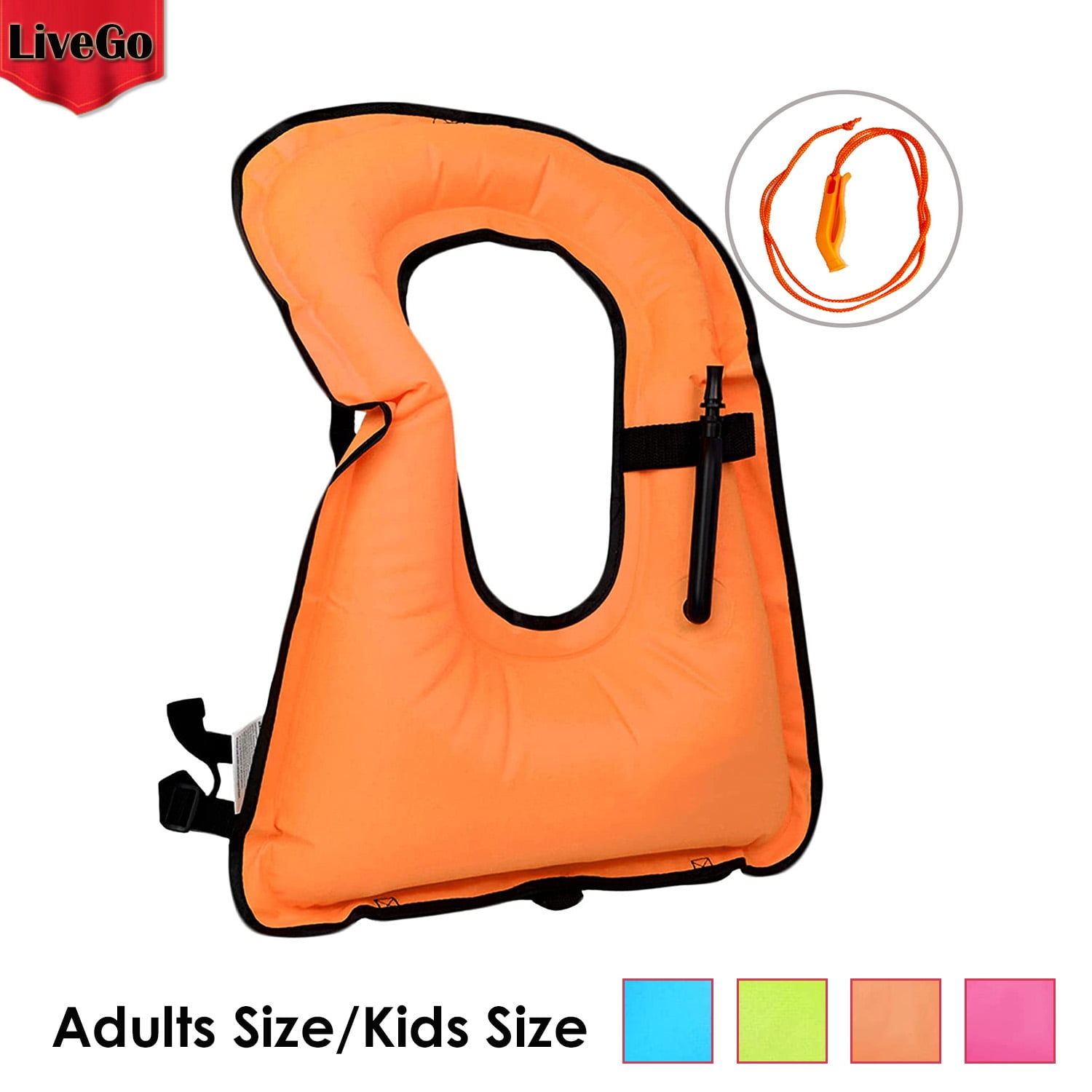 Snorkel Life Vest Life Jackets for Adults Swim Jackets Kayak Buoyancy Vest Portable Floatage Vests for Diving Surfing Swimming Outdoor Water Sports 