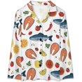 thumbnail image 4 of Top-kevin Women's Pajama Sets Seafood Fruit Pattern Long Sleeve Lounge Sets Pjs Sleepwear with Pockets, 4 of 12