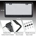 thumbnail image 2 of 2 Pack Bling Bling Car License Plate Frames for Women, Sparkly Diamond License Plate Cover, Glitter Rhinestone Car License Plate Holder ,Stainless Steel Frame with Screw Caps Levamdar WMZL-1781-1, 2 of 6