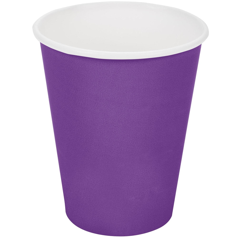 Club Pack of 240 Amethyst Purple Contemporary Disposable Hot and Cold Drinking Party Cups 9 oz