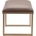 thumbnail image 5 of Elle Decor Remi Velvet Upholstered Bench Chocolate Brown, 5 of 9