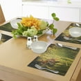 thumbnail image 4 of Ambesonne Fox Place Mats Set of 4, Vixen Mammal Summer Forest, Standard Size, Orange Yellow Green, 4 of 6