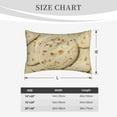 thumbnail image 4 of Gukieu Taco Tortillas Print Plush Pillow Cover, Hidden Zipper Pillow Protector without Pillow Core, Suitable for Bedroom, Office, Car Decoration-14"x20", 4 of 6