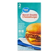 Great Value Bacon Double Cheeseburger Sandwiches, 2 Count