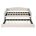 thumbnail image 6 of Upholstered Daybed Sofa Bed Twin Size With Trundle Bed and Wood Slat ,Beige 00412, 6 of 9
