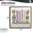 thumbnail image 4 of Stupell Industries Eclectic Boho Travel Books Shelf Brown Floating Frame Canvas Art, 18 x 18, by Connie Summers, 4 of 8
