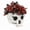 Red SKull Head, variant on Gothic Red Rose Building Blocks with Skeleton Hand, Dark Romantic Flower Bouquet Set, Unique Artificial Forever Rose for Valentine's Day & Halloween Gift (357Pcs)