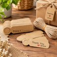 Kraft Paper Tags 100 Pcs with Jute String, Brown Price Label Hang Tags ...