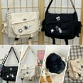 thumbnail image 6 of Necvior Korean Nylon Messenger Bag Large Capacity Crossbody Bag Student School Handbag, 6 of 11
