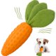 thumbnail image 1 of Dog Chew Toy, Carrot Dog Squeaky Toys for Aggressive Chewers, Natural Rubber Dog Teeth-Cleaning Toy for Puppy Small Medium, 1 of 5