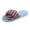 Sky Blue, variant on SBYOJLPB Women's Winter Striped Slippers Plush Lined Warm Comfortable Indoor Open-Toe Slipper