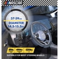 thumbnail image 5 of NASCAR Steering Wheel Cover, Grip & Comfort, Synthetic Leather & Suede, Universal Fit 14.5"-15.5" For Car, SUV, Truck, Turbo Traction Style, 5 of 7