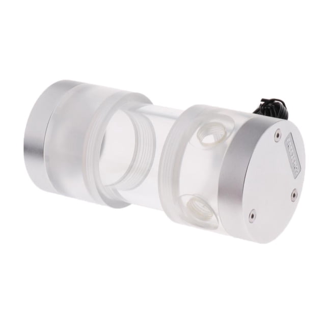 Tanque de agua de depósito de cilindro de 50mm/125mm para ordenador PC Liquid Cool #1 Plata Baoblaze Reservo de enfriamiento de agua