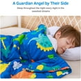 thumbnail image 5 of Anjee Kids Weighted Blanket 3lbs, All-Natural 100% Cotton Heavy Blanket with Glass Beads, All-Season Use for Relaxation, Blue Dinosaur 36" x 48", 5 of 6