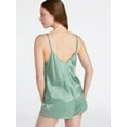 thumbnail image 4 of Joyspun Women’s Lace Trim Satin Cami and Shorts Set, Sizes S-3X, 4 of 7