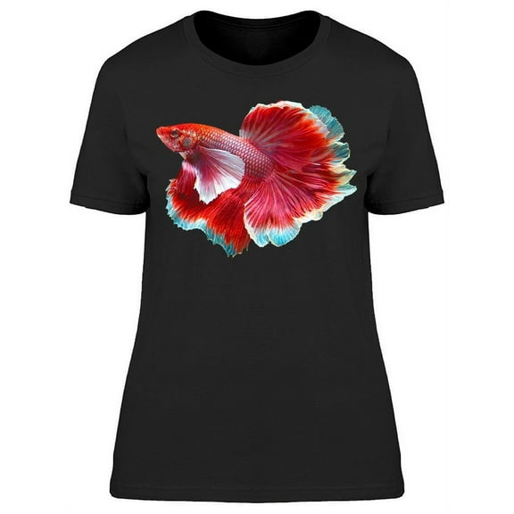 Blue-Tipped Halfmoon Betta Fish T-Shirt Women -Image by Shutterstock, Female x-Large