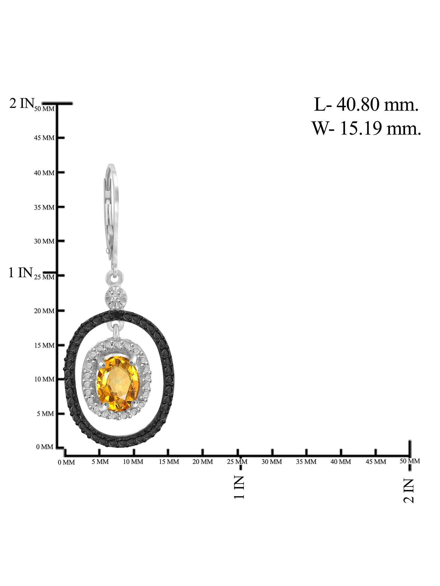 JewelersClub 2.20 CTW Citrine Drop Earrings – Sterling Silver (.925)| Hypoallergenic Drops for Women - Oval Cut Set with Lever Backs