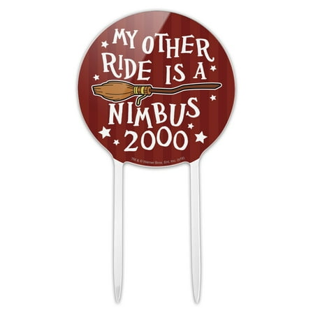 Acrylic Harry Potter My Other Ride Is a Nimbus 2000 Cake Topper Party Decoration for Wedding Anniversary Birthday Graduation