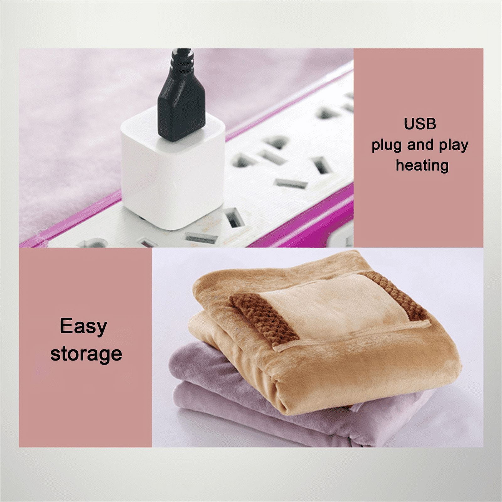 USB Electric Blanket Heater Soft Thicker Heating Bed Warmer Thermostat Elec  G3X6