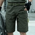thumbnail image 6 of Men's Cargo Shorts Multi-Pocket Hiking Work Shorts Sweatpants Outdoor Pants No Belt Army Green,M, 6 of 6