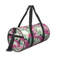 thumbnail image 3 of Xecao Orchids Flowers print Round Travel Duffel Bag is a foldable gym bag with an inner pocket, perfect for travel sports, 3 of 8