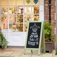 thumbnail image 5 of A-Frame Chalkboard 40" x 20", Double Sided Chalk Board Sign Board Freestanding Magnetic Sandwich Board Pine Wooden Chalkboard Easel for Cafe Shop Restaurant Wedding Party, Green, 5 of 5