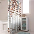 thumbnail image 4 of Fall Shower Curtain Autumn Eucalyptus Leaf Shower Curtains for Bathroom Watercolor Leaves Bath Curtains Sets with Hooks for Autumn Thanksgiving Seasonal Decor Polyester Waterproof Extra Long 84" X 72", 4 of 6