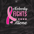 thumbnail image 4 of Inktastic Breast Cancer Awareness Nobody Fights Alone Pink Ribbon Boys or Girls Baby Bodysuit, 4 of 5