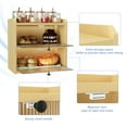 thumbnail image 5 of SNYNUXX Wood Bread Box for Kitchen Countertop with Acrylic Wavy Door, 17" x 10" Double layer Storage Box for Bakery Products, 5 of 6