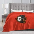 thumbnail image 3 of Fleece Blanket Owl Guitar Plush Throw Fuzzy Super Soft Reversible Microfiber Flannel Blankets 80"x60", 3 of 4