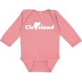 thumbnail image 3 of Inktastic Cleveland Heart Solid White Boys or Girls Long Sleeve Baby Bodysuit, 3 of 5