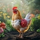 thumbnail image 4 of Decoración navideña de gallinas en forma de enchufe | Estaca de animales de granja para jardín al aire libre | Decoración acrílica de animales para jardín para exhibir en Navidad, 4 of 5