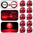thumbnail image 1 of 10X 3/4 "12V 24V luces de posición LED camión remolque indicador de bala lateral redondo rojo, 1 of 5