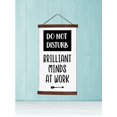 thumbnail image 2 of Wood, Canvas Sign Wall Hanging Office Décor Art Brilliant Minds at Work Quote 15x26-Inch, 2 of 4