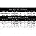 thumbnail image 2 of MAGE MALE Men's Slim Fit 2-Piece Vest Suit, Formal Business & Wedding Set, 2 of 7